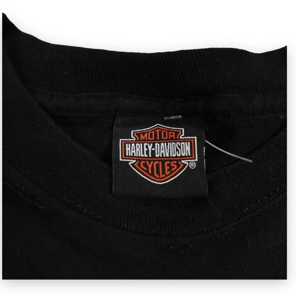 VTG Harley Davidson Shirt Nassau‎ Bahamas Mens Large Black Steel Spellout USA